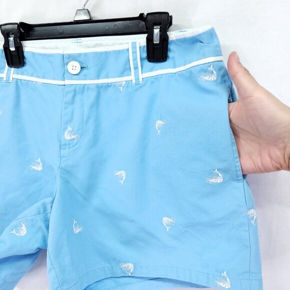 Lilly Pulitzer Shorts Palm Beach Size 10 Embroidered Crawfish Shrimp Pockets 5" - Picture 10 of 13